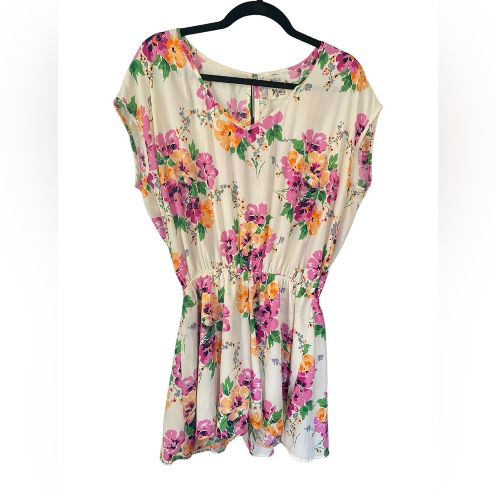Show Me Your Mumu Floral Print V-Neck Romper Size M
